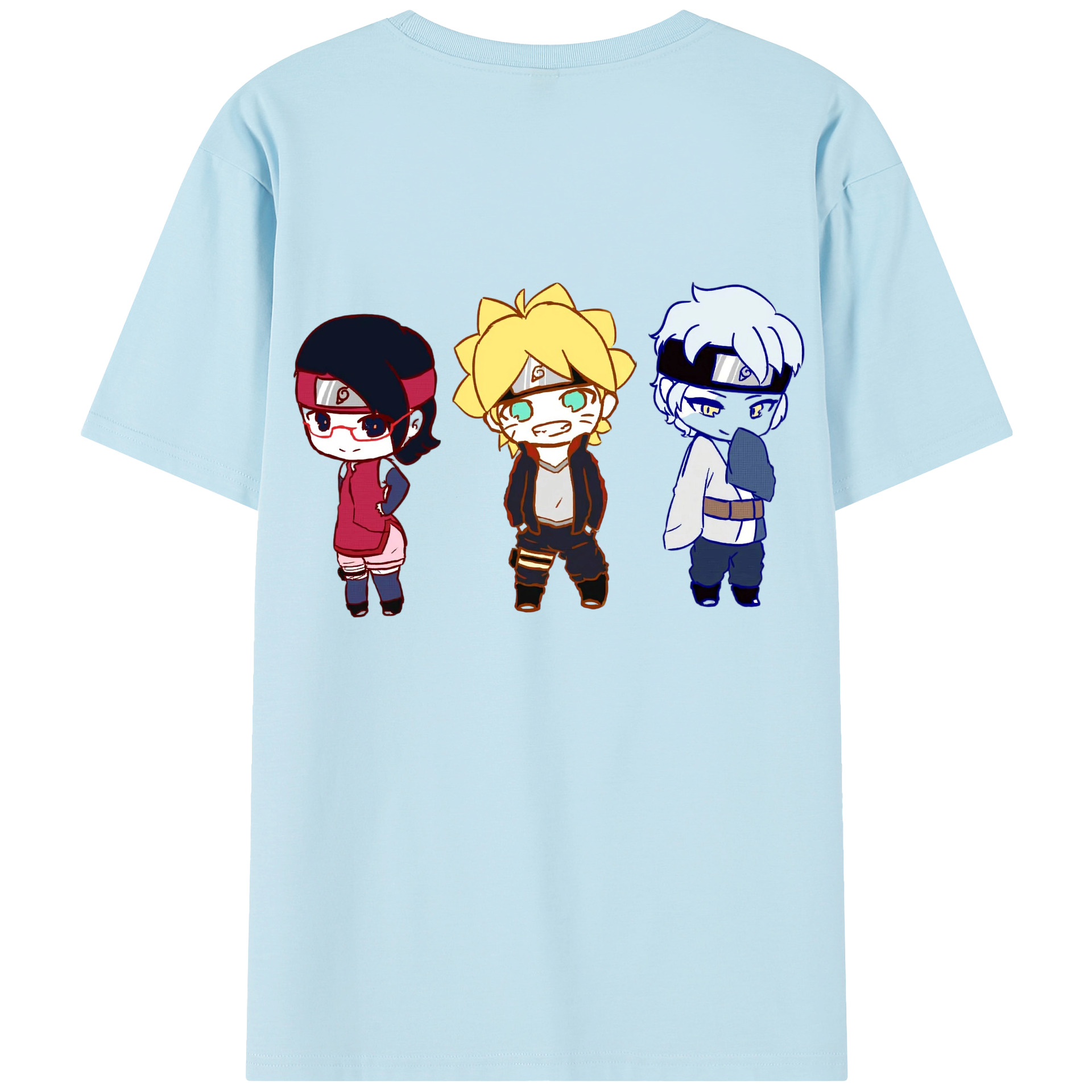 （画像用） NARUTO -ナルト- うずまき ボルト Uzumaki Boruto 綿100％半袖Tシャツ（背面プリント）